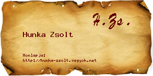 Hunka Zsolt névjegykártya